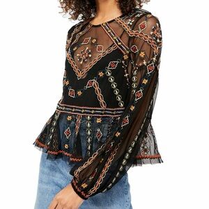 Free People “give a little mesh top” size Med LAST ONE